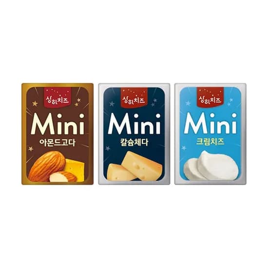 상하 미니치즈 3종 칼슘체다 크림치즈 아몬드고다 12g 40개