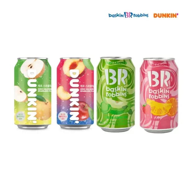 던킨x배스킨라빈스 제로 스파클링 탄산음료 350ml 24개