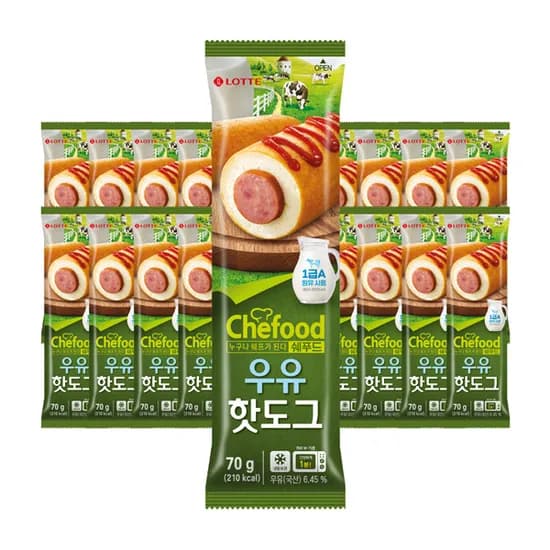 Chefood 우유핫도그 70g 20개