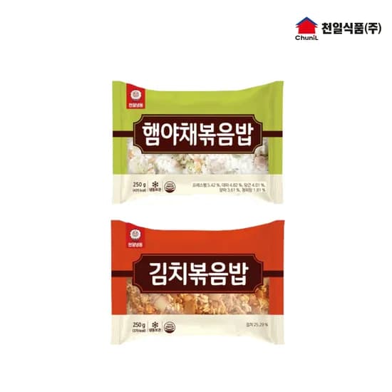 천일 냉동 볶음밥 햄야채 5봉 김치 5봉 총 10봉