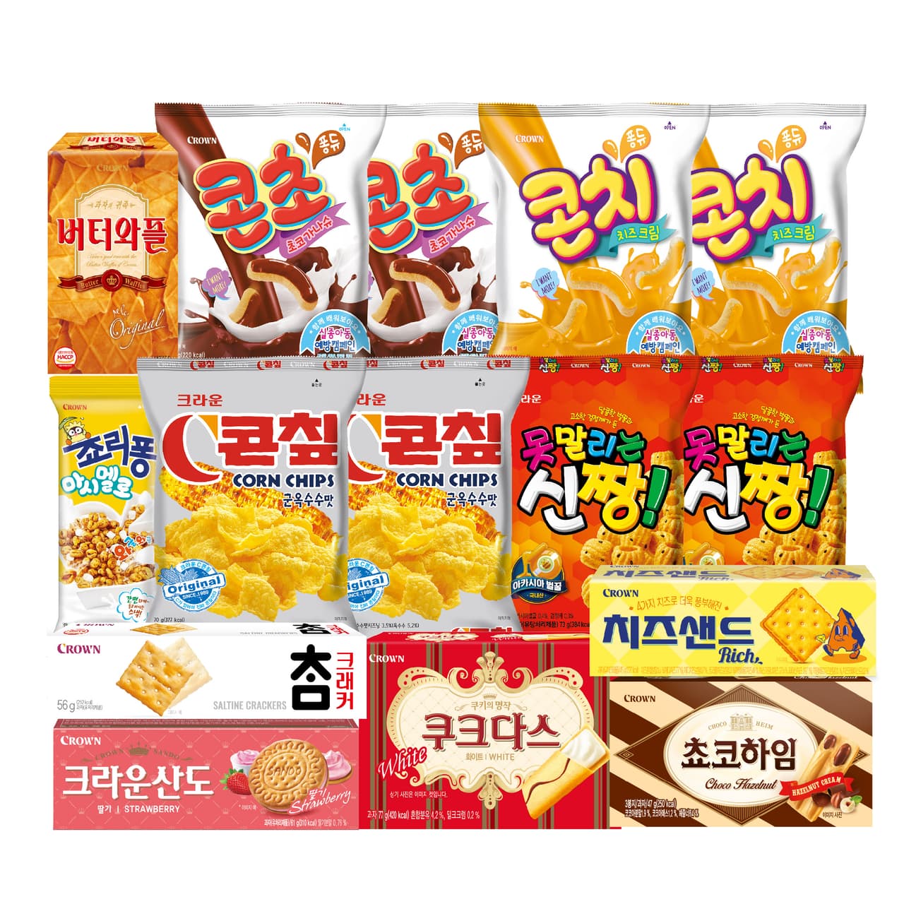 크라운제과 크라운 해피박스 15종 767g 1개