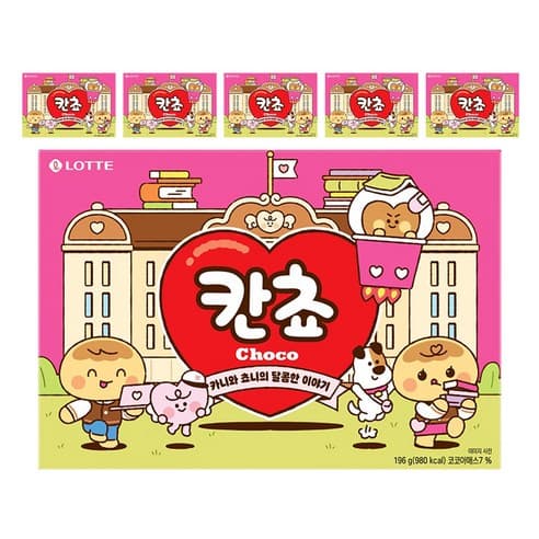 칸쵸 초코 196g 6개