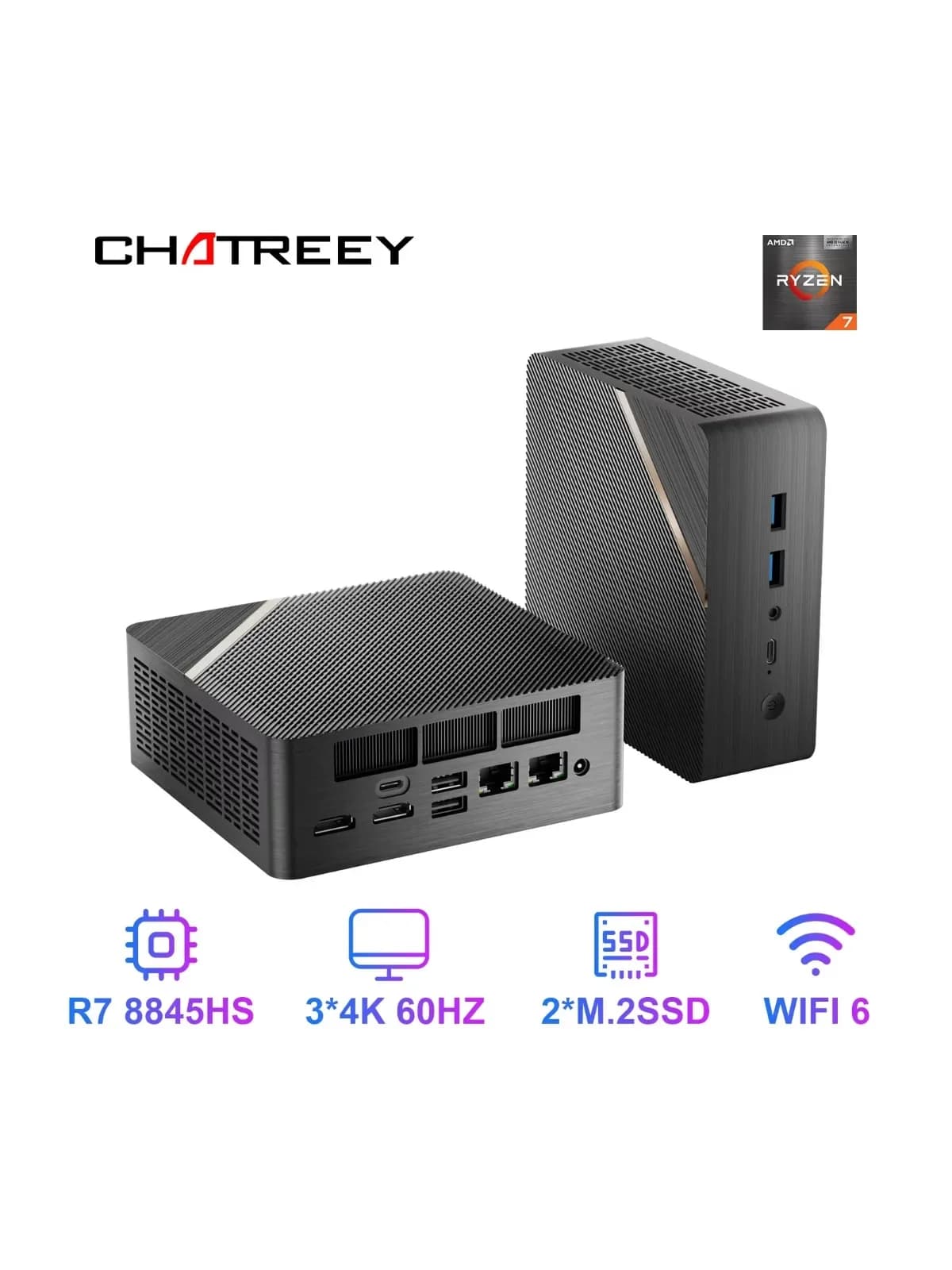 CHATREEY(채트리) AN4 라이젠 8845HS 미니PC(276.07달러/무료배송)