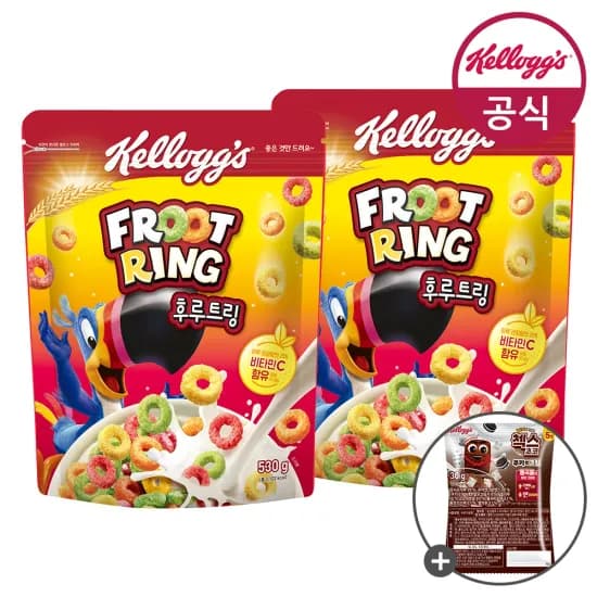켈로그 시리얼 후루트링 530g 2개+미니30g (11,699원/무료)