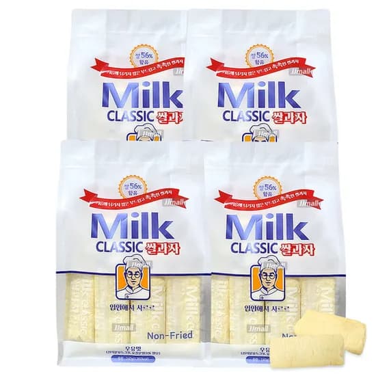 밀크 클래식 쌀과자 우유맛 4봉