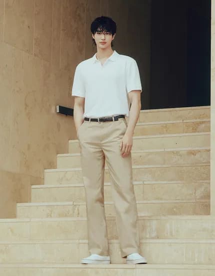 지오다노 테이퍼드핏 면바지