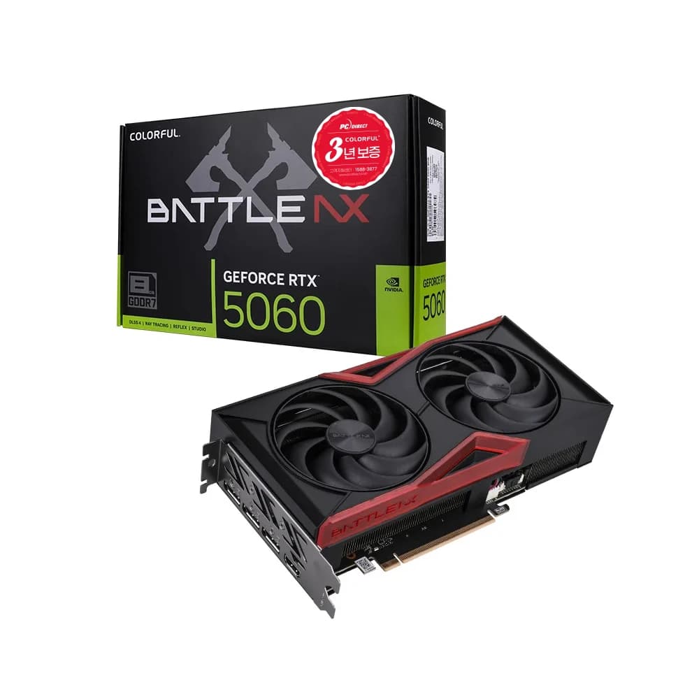 그래픽카드 3종) ZOTAC GAMING 지포스 RTX 5060(44.3만) PNY 4060Ti(49.4만) COLORFUL 5060(61만)