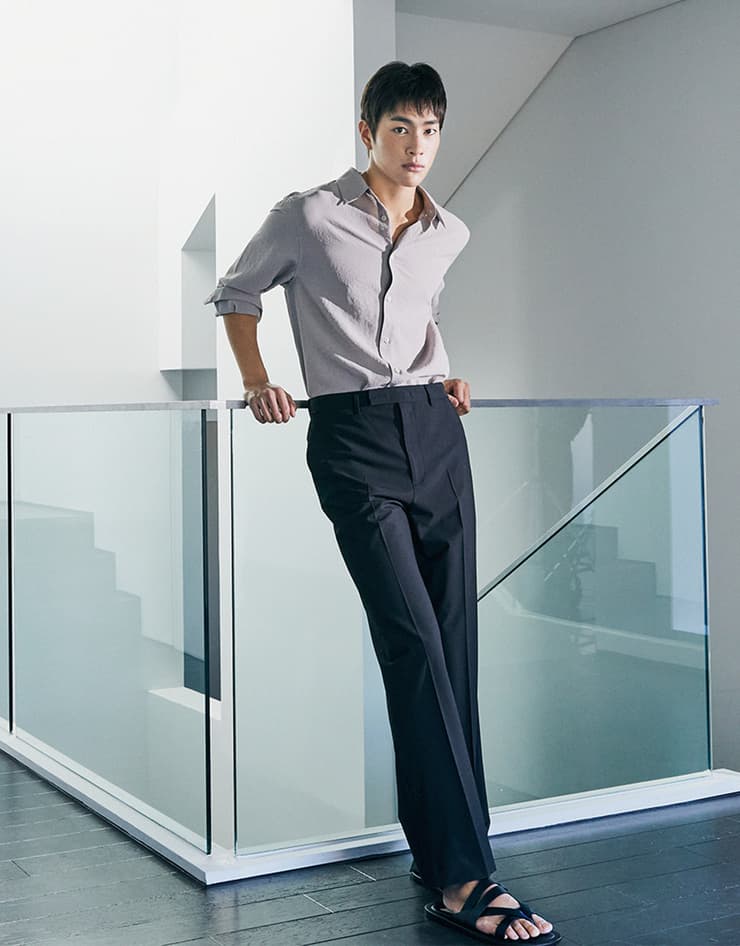 컨셉원 히든밴딩 슬랙스 테이퍼드 슬림
