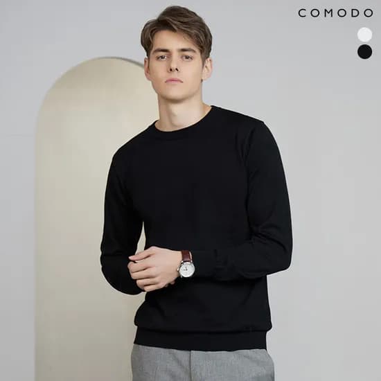 코모도 라운드넥 니트 2장