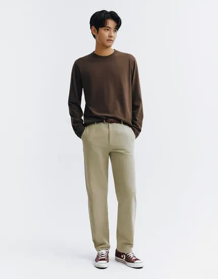 테이퍼드핏 면바지