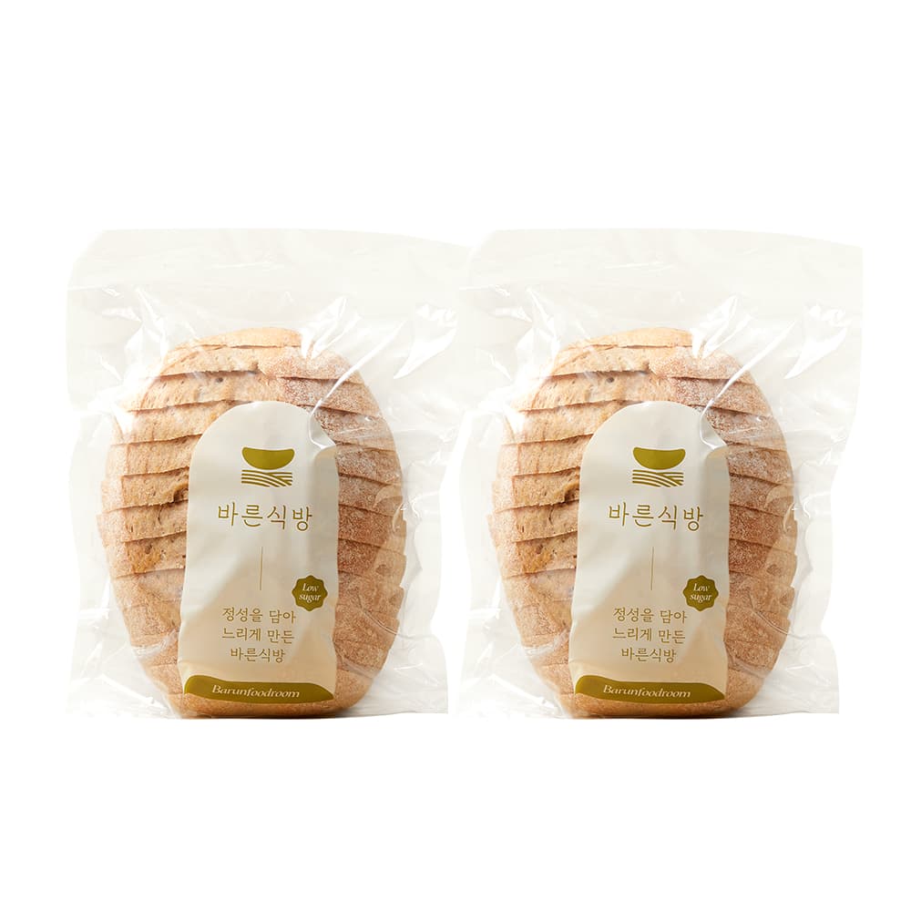 바른식방 저당 통밀 깜빠뉴 400g 2봉