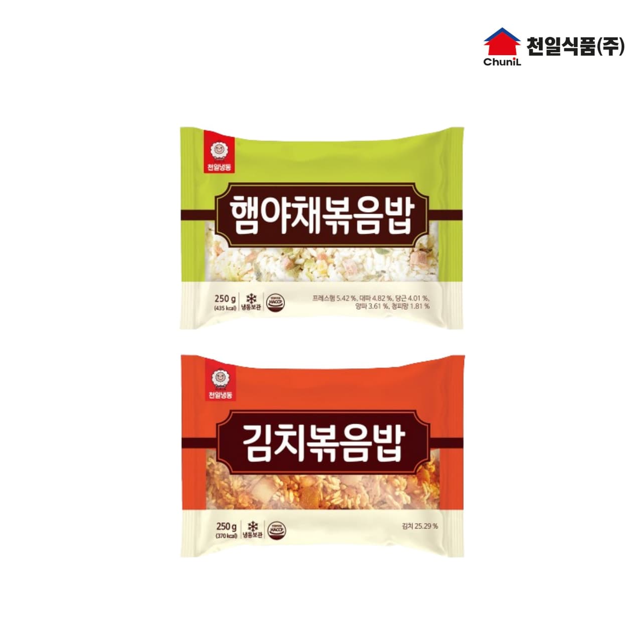 천일 볶음밥 250g 8봉 (햄야채2봉+새우2봉+전주식2봉+낙지2봉) 치즈김치볶음밥 2인분
