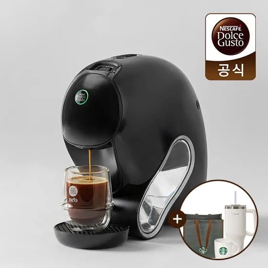 돌체구스토 커피머신 네오 단품 블랙 스타벅스머그컵 355ml 텀스대용량텀블러 940ml 스타벅스쇼퍼백