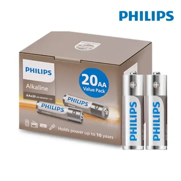 필립스 알카라인 AA AAA 건전지 20개입 택1