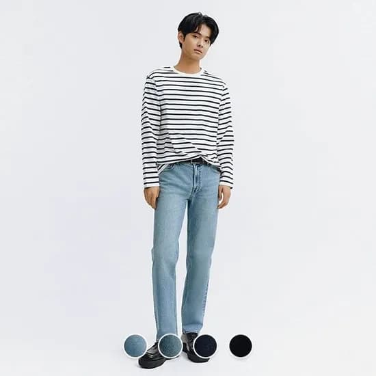 지오다노 스탠다드 슬림 데님 스트레이트 데님