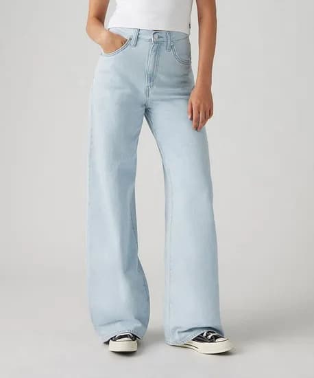 리바이스 여성 신치 배기 와이드진