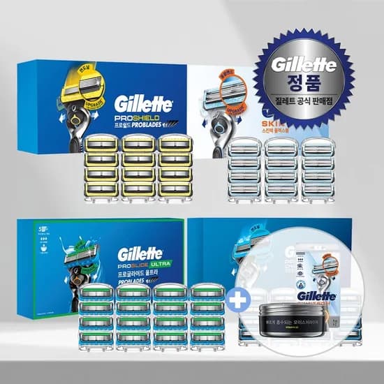 질레트 스킨텍 면도날 12입 + 스킨텍 파워면도기 본품
