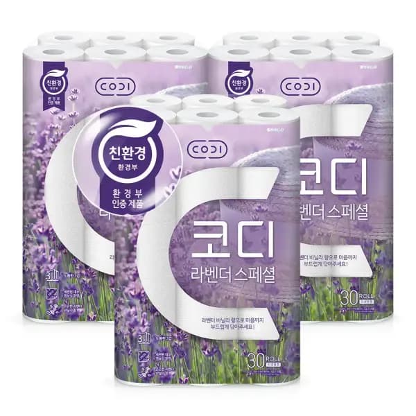 10분러시 코디 라벤다스페셜 30m 30롤 3개