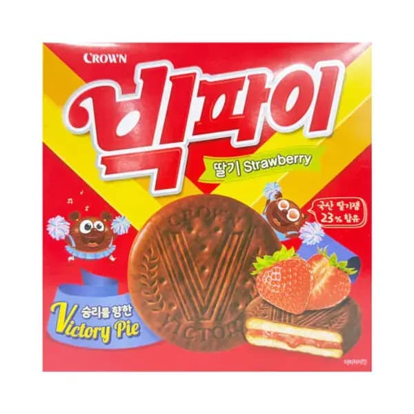 크라운제과 빅파이 딸기 324g x 2개