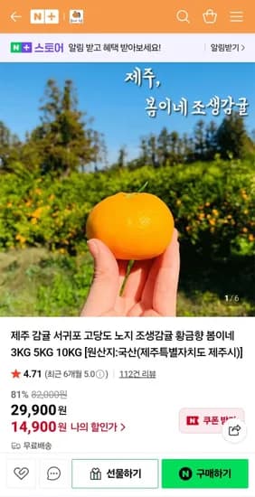 제주 극조생 노지감귤 로얄과 3kg