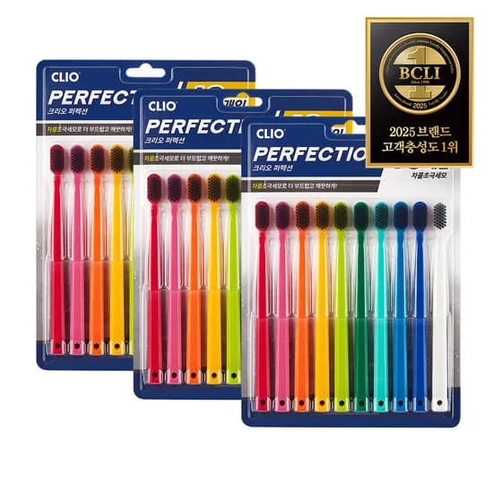 크리오 퍼펙션 차콜 초극세모 비비드 칫솔 30개입