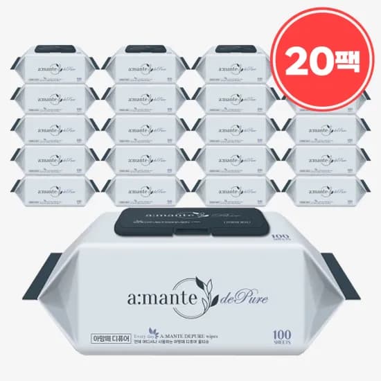숨 프리미엄 물티슈 100매 10팩(5,511원) / 아망떼 물티슈 70gsm 72매 20팩(13,369원)