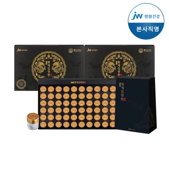 JW중외제약 일품 황제 침향환 60환 x 3박스 쇼핑백