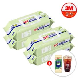 3M 대형 베이직 물걸레청소포 더블액션 30매 x 4팩, PET 정전기청소포 22매