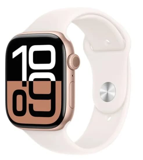 애플 애플워치 10 GPS+Cellular 46mm 알루미늄 로즈 골드 라이트 블러시 스포츠 밴드 M/L