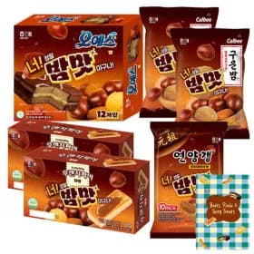 해태 밤기획 연양갱 밤티라미수맛 500g 오예스 360g 후렌치파이 단밤 192g 2개 구운밤 110g 2개