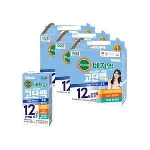 정식품 베지밀 고단백 두유 플레인 190ml 48개