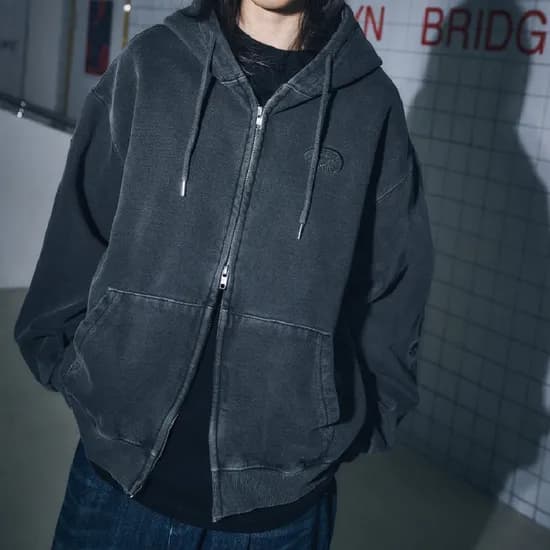 꼼파뇨 슬리브스타 피그먼트 후드집업