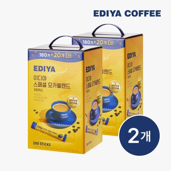 이디야 스페셜 모카블렌드 커피 믹스 200T 2개 20T 추가 증정