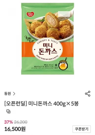 동원 미니돈까스 400g 5봉