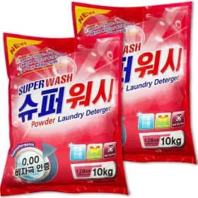 슈퍼워시 가루세탁세제 10kg 2개