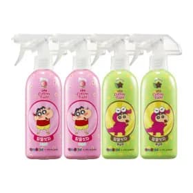 온더바디 코튼풋 발을씻자 짱구에디션 385ml 4개 복숭아 2개 초코민트 2개 흰둥이 파우치