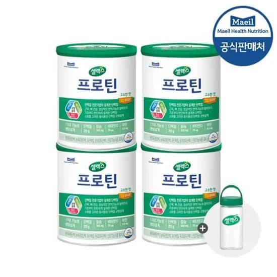 셀렉스 프로틴 고소한맛 캔 304g 4캔 전용보틀350ml