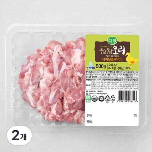 다향오리 무항생제 오리 다리살 슬라이스 500g
