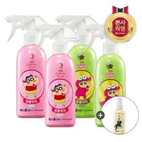 온더바디 코튼풋 발을씻자 짱구콜라보 385ml 복숭아 2개 민트초코 2개