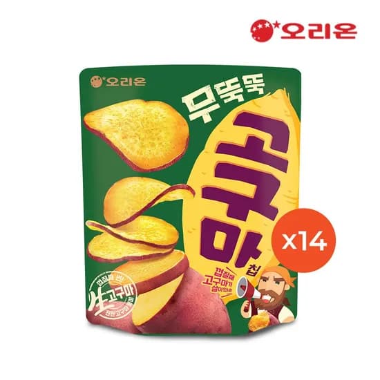 오리온 무뚝뚝고구마칩 56g 14개