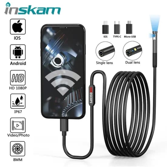 휴대용 키즈 캠($12.88),새로운 무선 CarPlay($13.35),INSKAM 내시경 검사 카메라($8.10)/무료