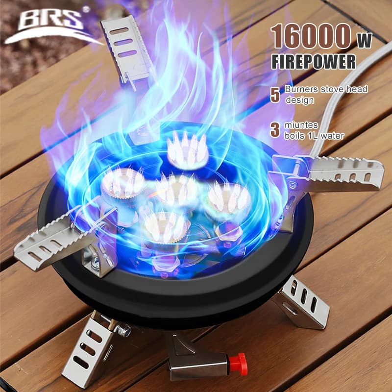 BRS-201A 휴대용 캠핑 가스 스토브 16000W($9.51/무배)