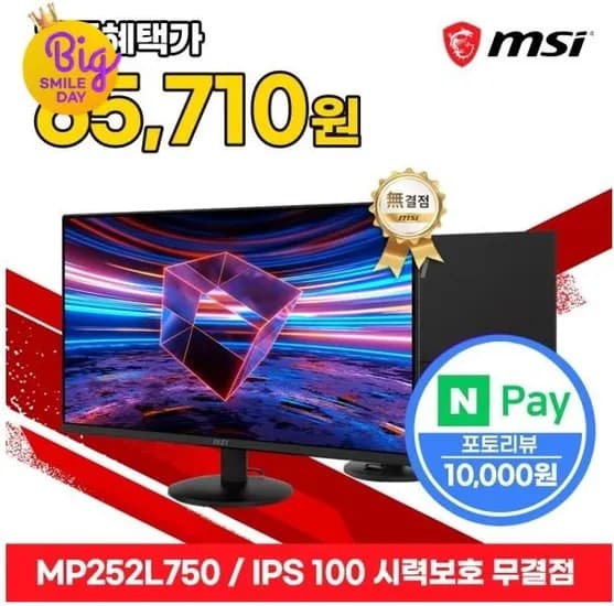 MSI 사무용 모니터 FHD IPS MP252L750
