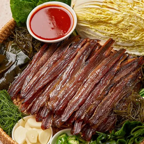 구룡포 해풍건조 완전손질 과메기 5미 10쪽 야채세트