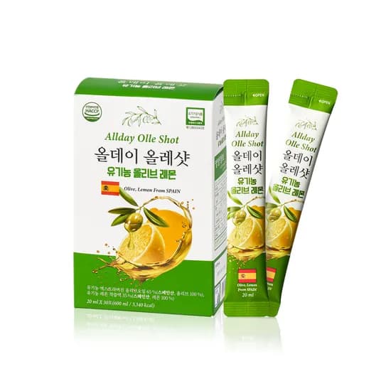 올데이 올레샷 유기농 올리브 레몬 30포 1통