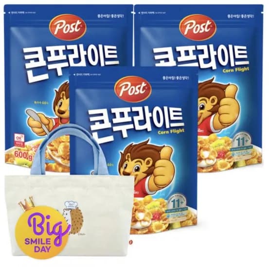 콘푸라이트 600g 3개 크리치오 에코백