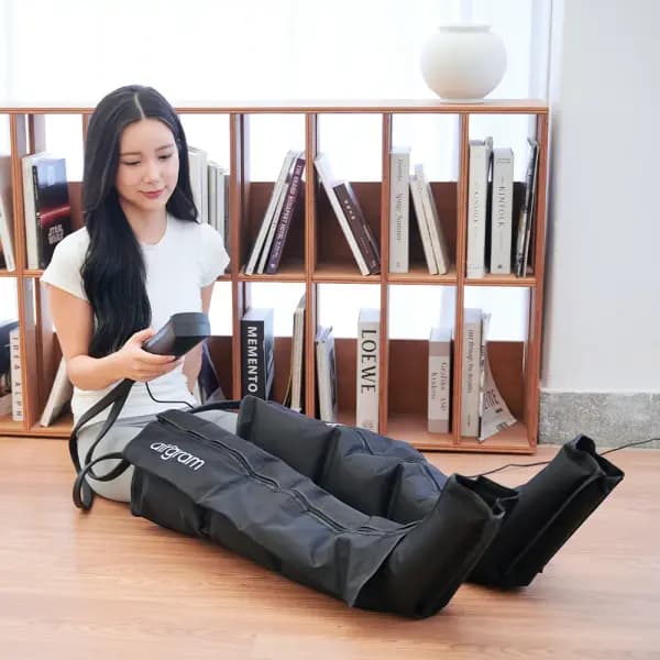 에어그램 공기압 다리마사지기 4구 리모컨형