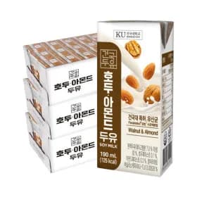 건국 호두아몬드 두유 190ml 72팩