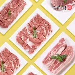 농협안심한돈 냉장 무항생제 국내산 삼겹살 보쌈용 500g
