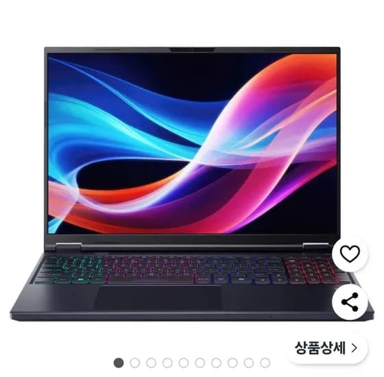 에이서 프레데터 헬리오스 네오 16 AI 코어Ultra9 지포스 RTX 5070 2,180,900원